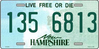 NH license plate 1356813