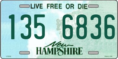 NH license plate 1356836