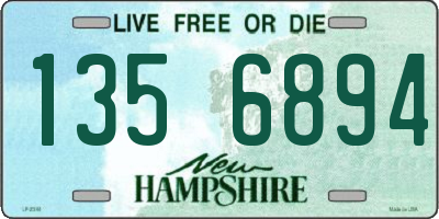 NH license plate 1356894