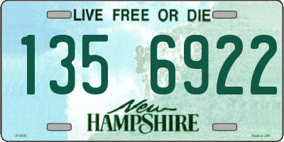 NH license plate 1356922