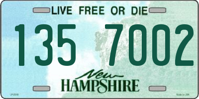 NH license plate 1357002