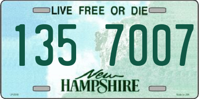 NH license plate 1357007