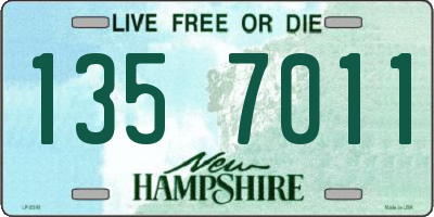 NH license plate 1357011