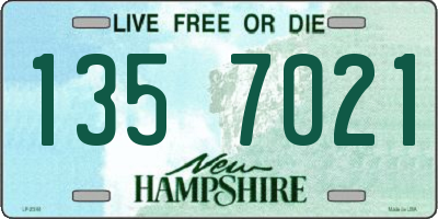 NH license plate 1357021