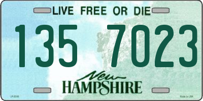 NH license plate 1357023