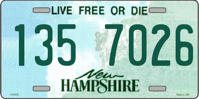 NH license plate 1357026