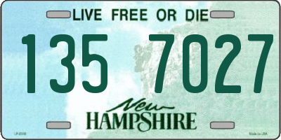 NH license plate 1357027