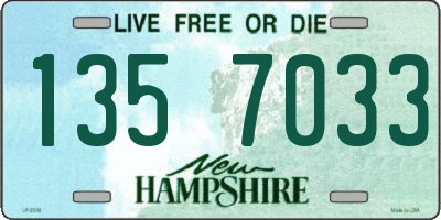 NH license plate 1357033