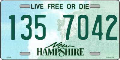 NH license plate 1357042
