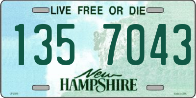 NH license plate 1357043