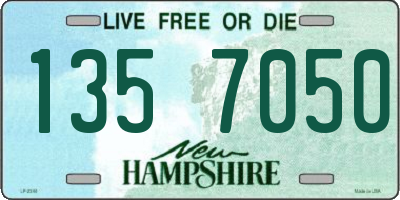 NH license plate 1357050