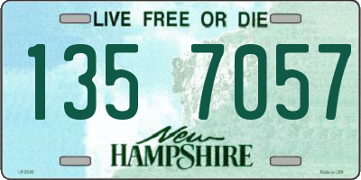 NH license plate 1357057