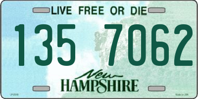 NH license plate 1357062