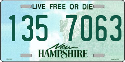 NH license plate 1357063