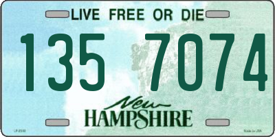 NH license plate 1357074