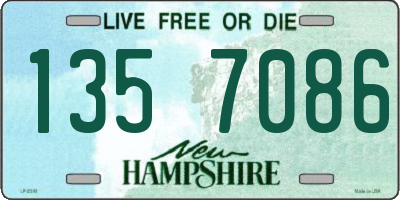 NH license plate 1357086