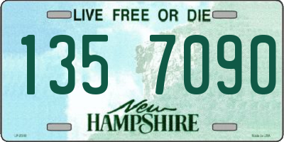 NH license plate 1357090
