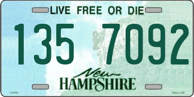 NH license plate 1357092