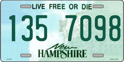 NH license plate 1357098