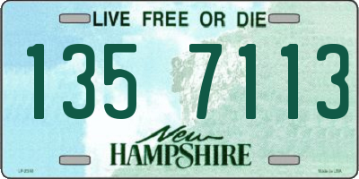 NH license plate 1357113