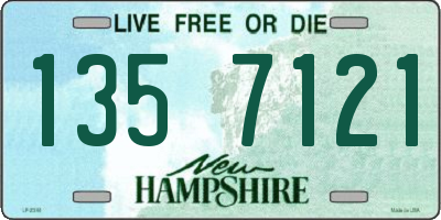 NH license plate 1357121