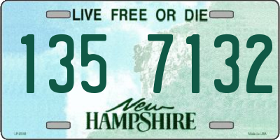 NH license plate 1357132