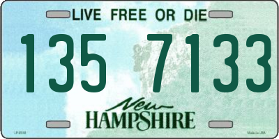 NH license plate 1357133