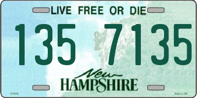 NH license plate 1357135