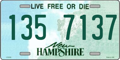 NH license plate 1357137
