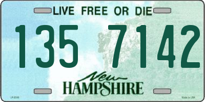 NH license plate 1357142