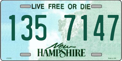 NH license plate 1357147