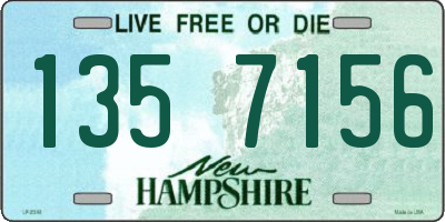 NH license plate 1357156