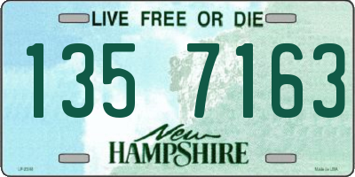 NH license plate 1357163