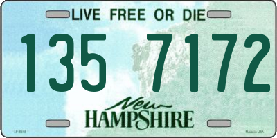 NH license plate 1357172