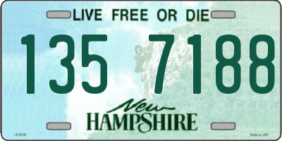 NH license plate 1357188