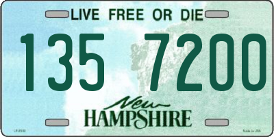 NH license plate 1357200