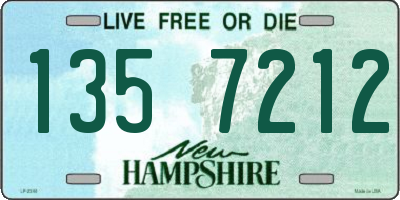 NH license plate 1357212