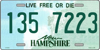 NH license plate 1357223