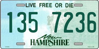 NH license plate 1357236