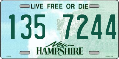 NH license plate 1357244