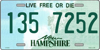 NH license plate 1357252