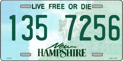 NH license plate 1357256