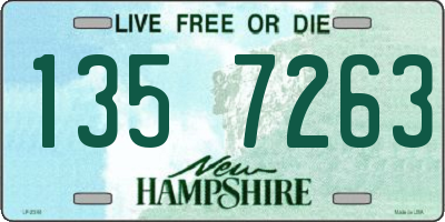 NH license plate 1357263