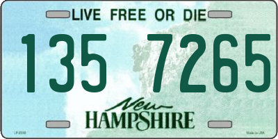 NH license plate 1357265