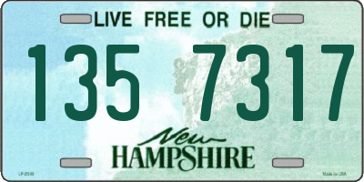 NH license plate 1357317