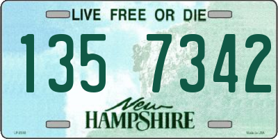 NH license plate 1357342