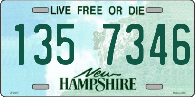 NH license plate 1357346