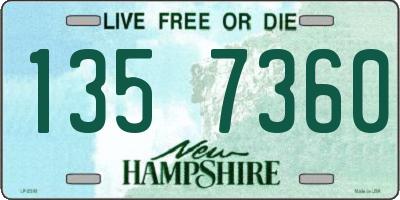 NH license plate 1357360