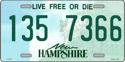 NH license plate 1357366
