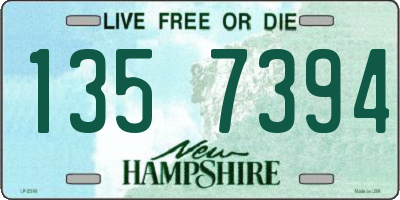 NH license plate 1357394